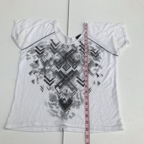 DayTrip White Bling T-Shirt; size XS women’s - Picture 8 of 9